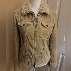 VINTAGE Y2K ABERCROMBIE AND FITCH Penny Lane Sherpa Lined Corduroy Chore Jacket